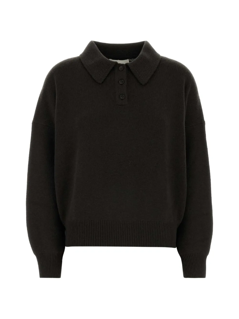 Lisa Yang Etta cashmere long-sleeve polo shirt - Marrone