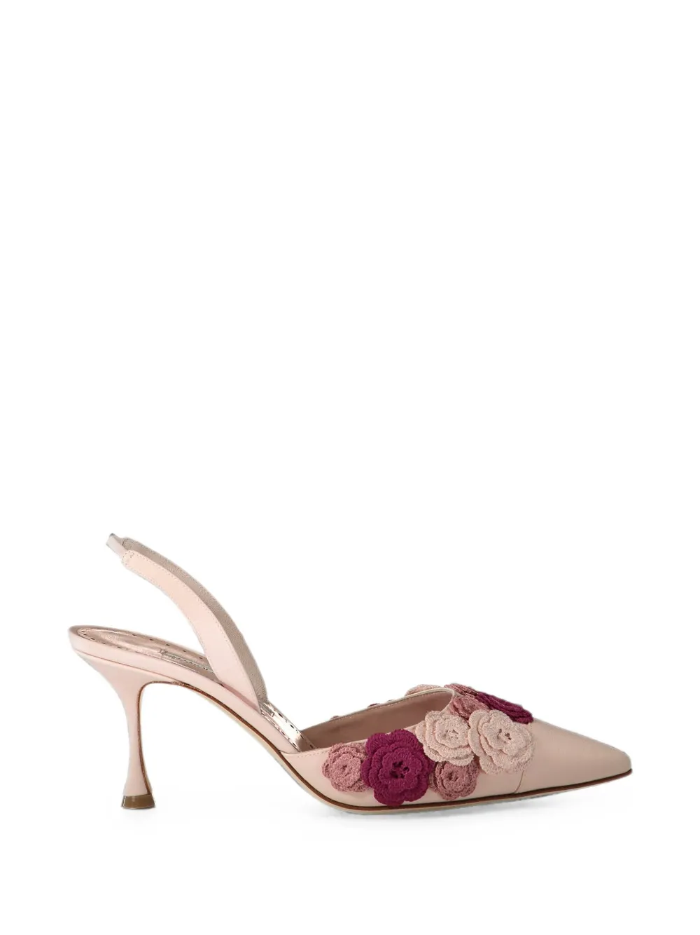 Manolo Blahnik Svemutasli floral-appliqué pumps - Rosa