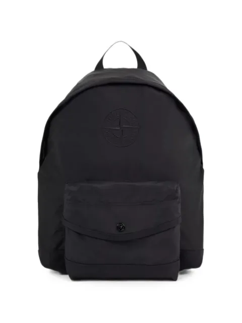 Stone Island logo-embroidered front-pocket backpack