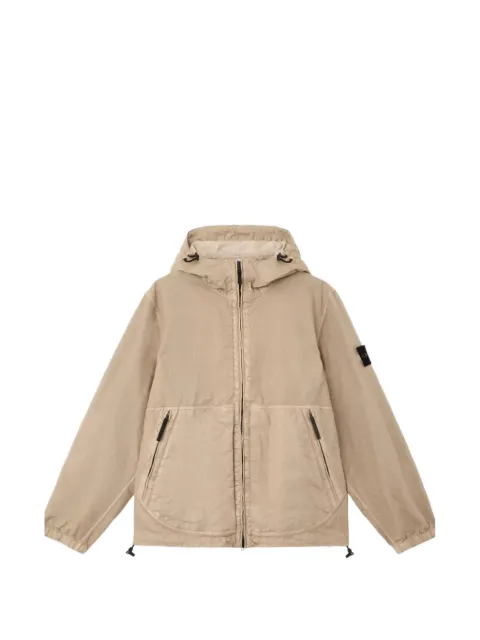 Stone Island logo-patch hooded jacket