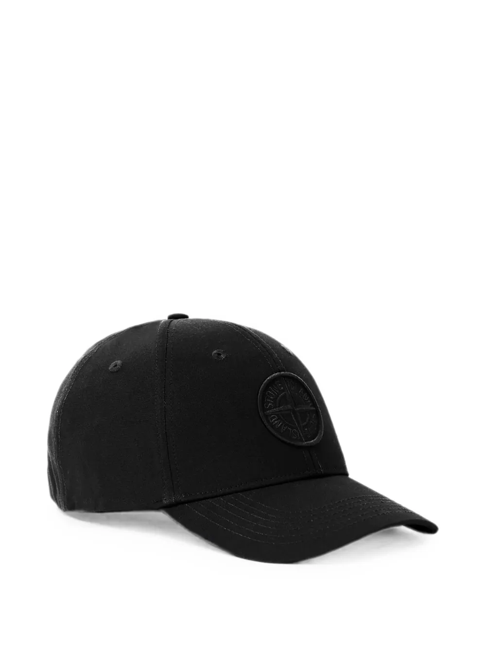 Stone Island logo-patch baseball cap - Nero