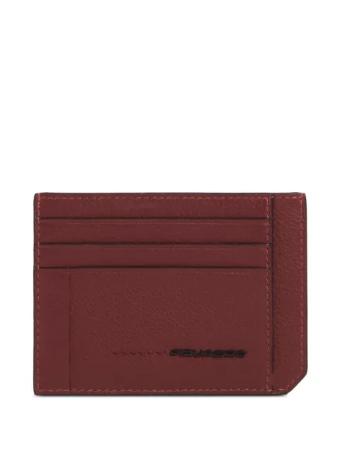 PIQUADRO logo-plaque leather card holder