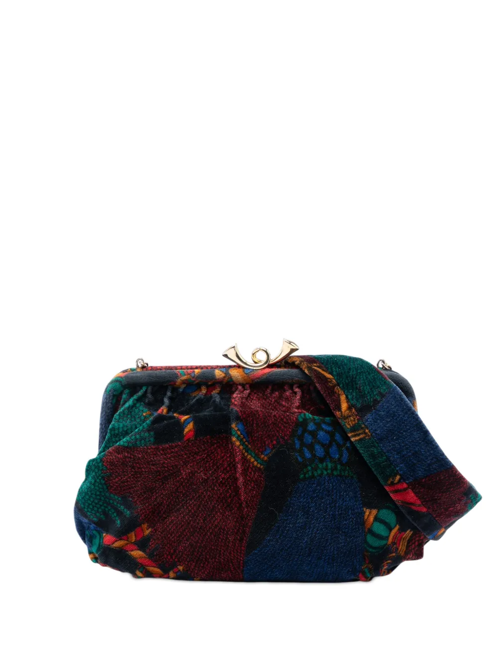 Bottega Veneta Pre-Owned 20th Century Printed Velvet Frame shoulder bag - Multicolore