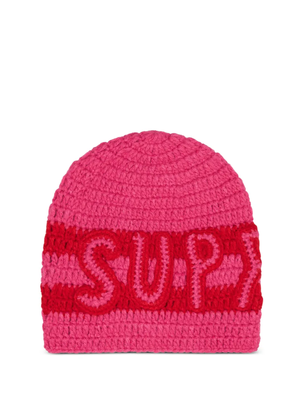 Supreme 크로셰 로고 비니 | 핑크 | Image 1