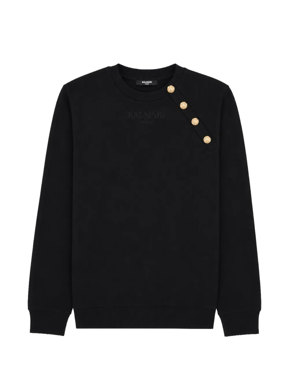 Balmain Kids sweat à boutons décoratifs - Noir