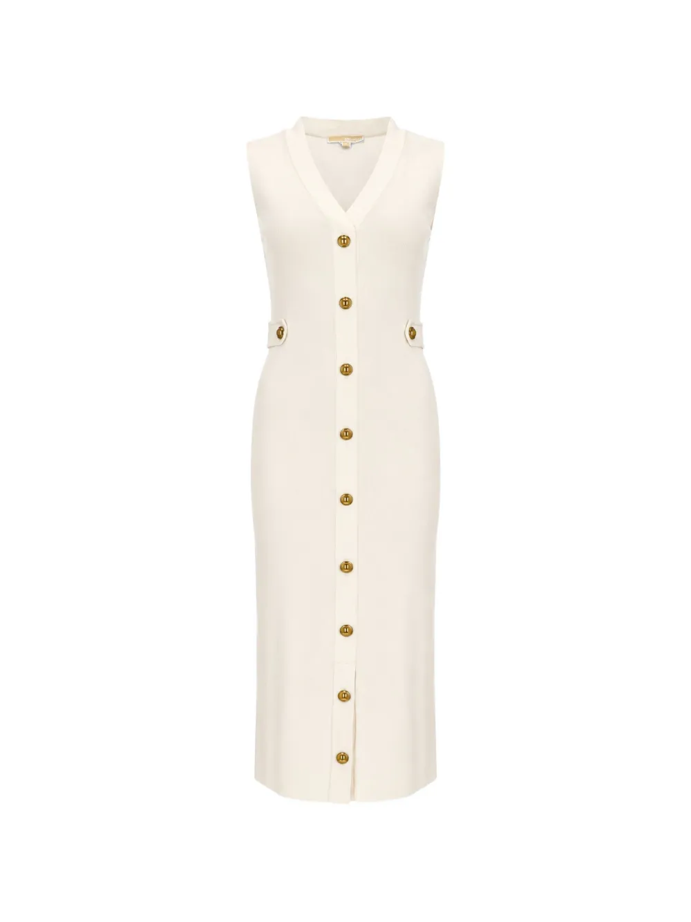 Michael Kors Midikleid mit V-Ausschnitt - Nude