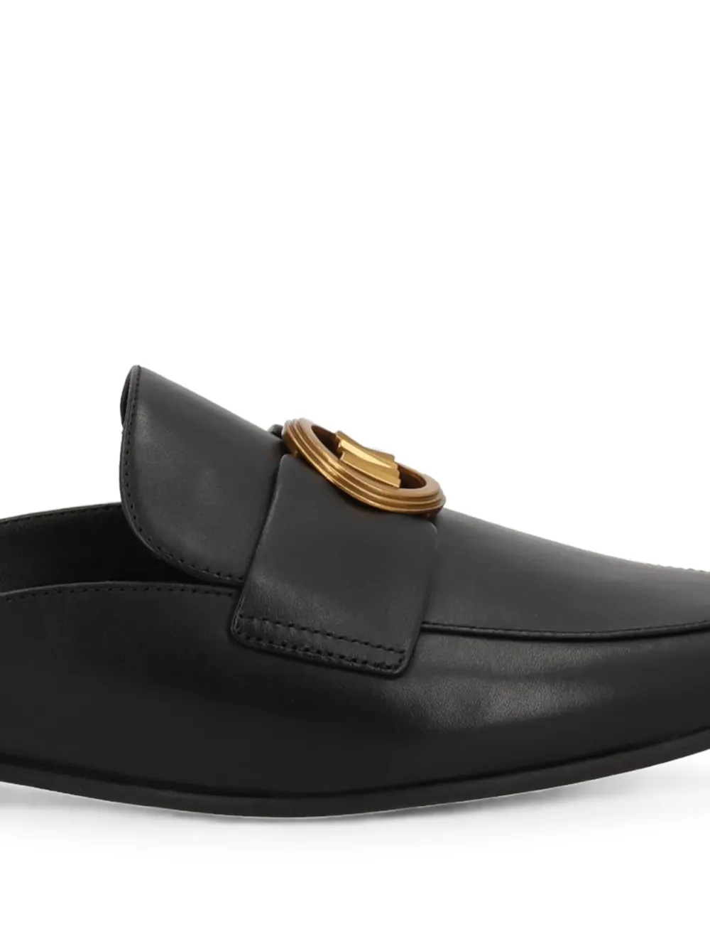 Michael Kors Mckenzie leather mules Zwart