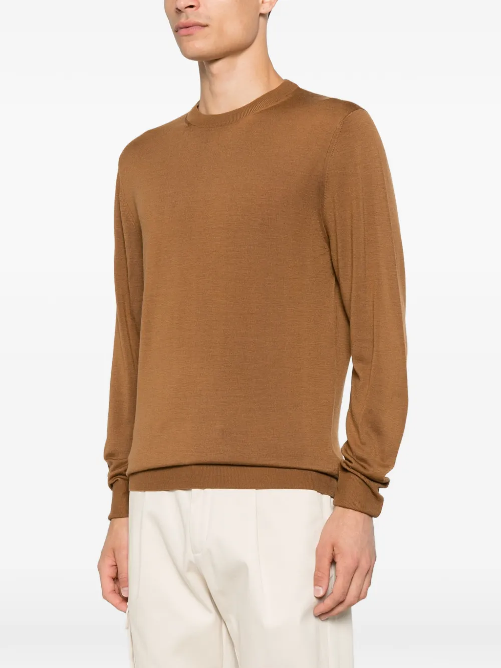 Canali Trui met hoge hals Bruin