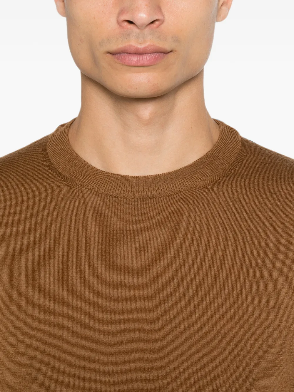Canali Trui met hoge hals Bruin