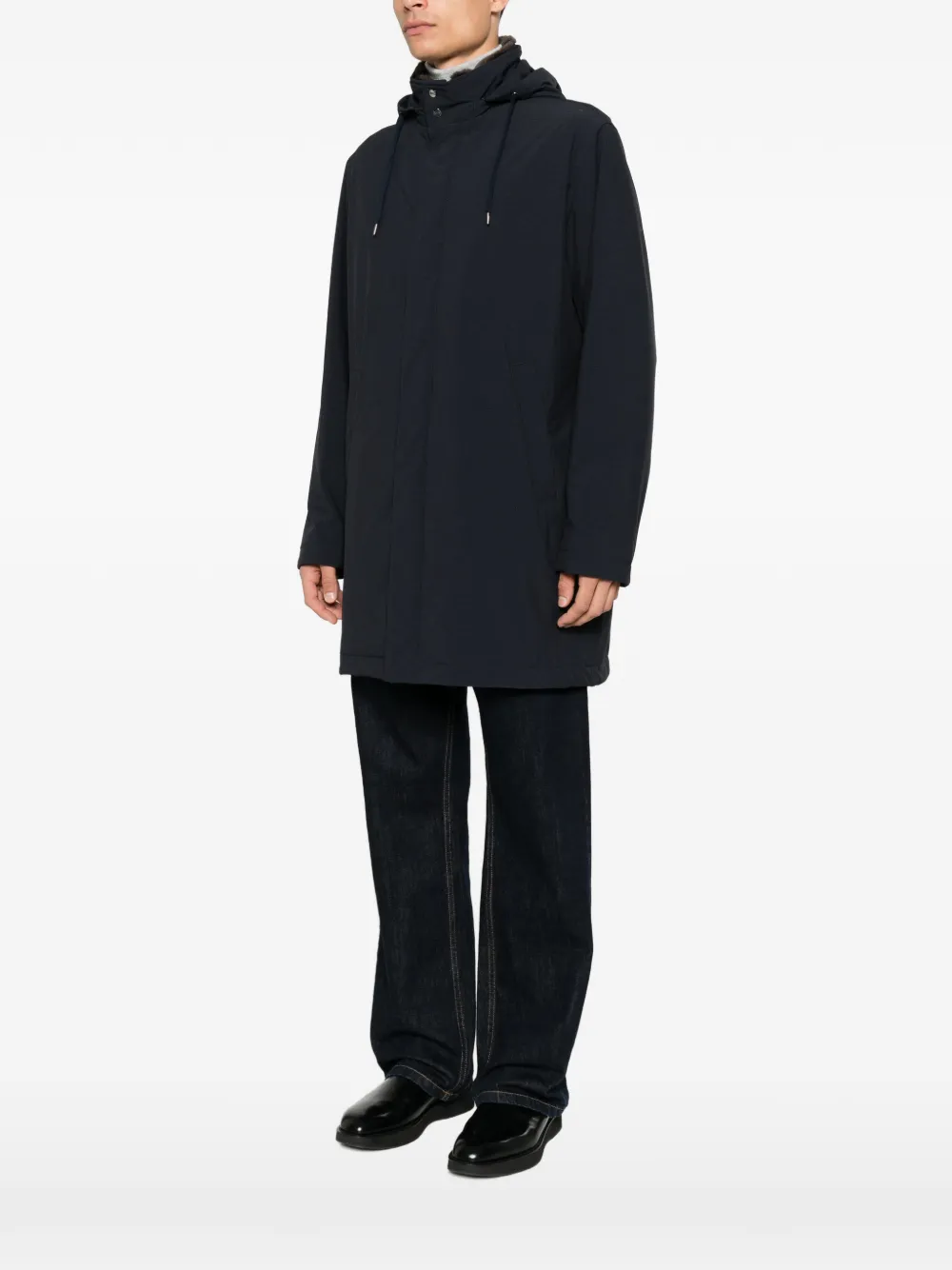Herno Jack met imitatiebont Blauw