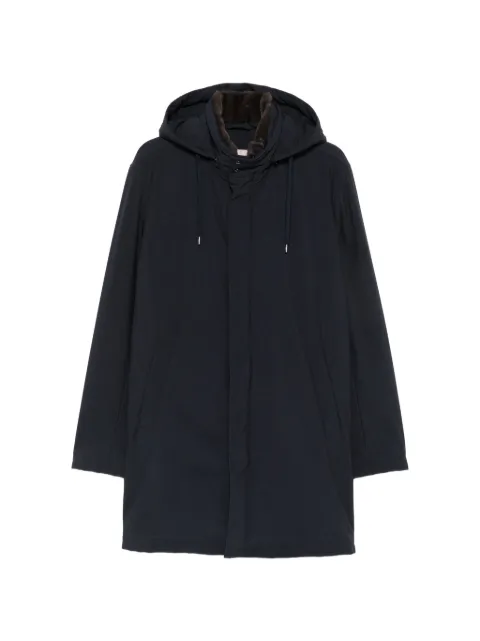 Herno faux-fur trim hooded jacket