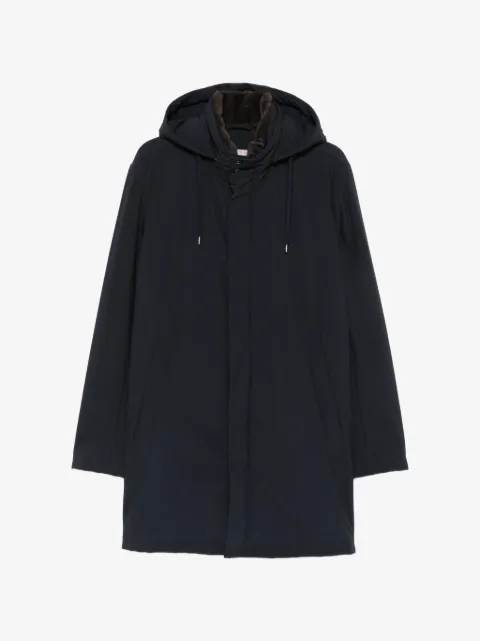Herno faux-fur trim hooded jacket