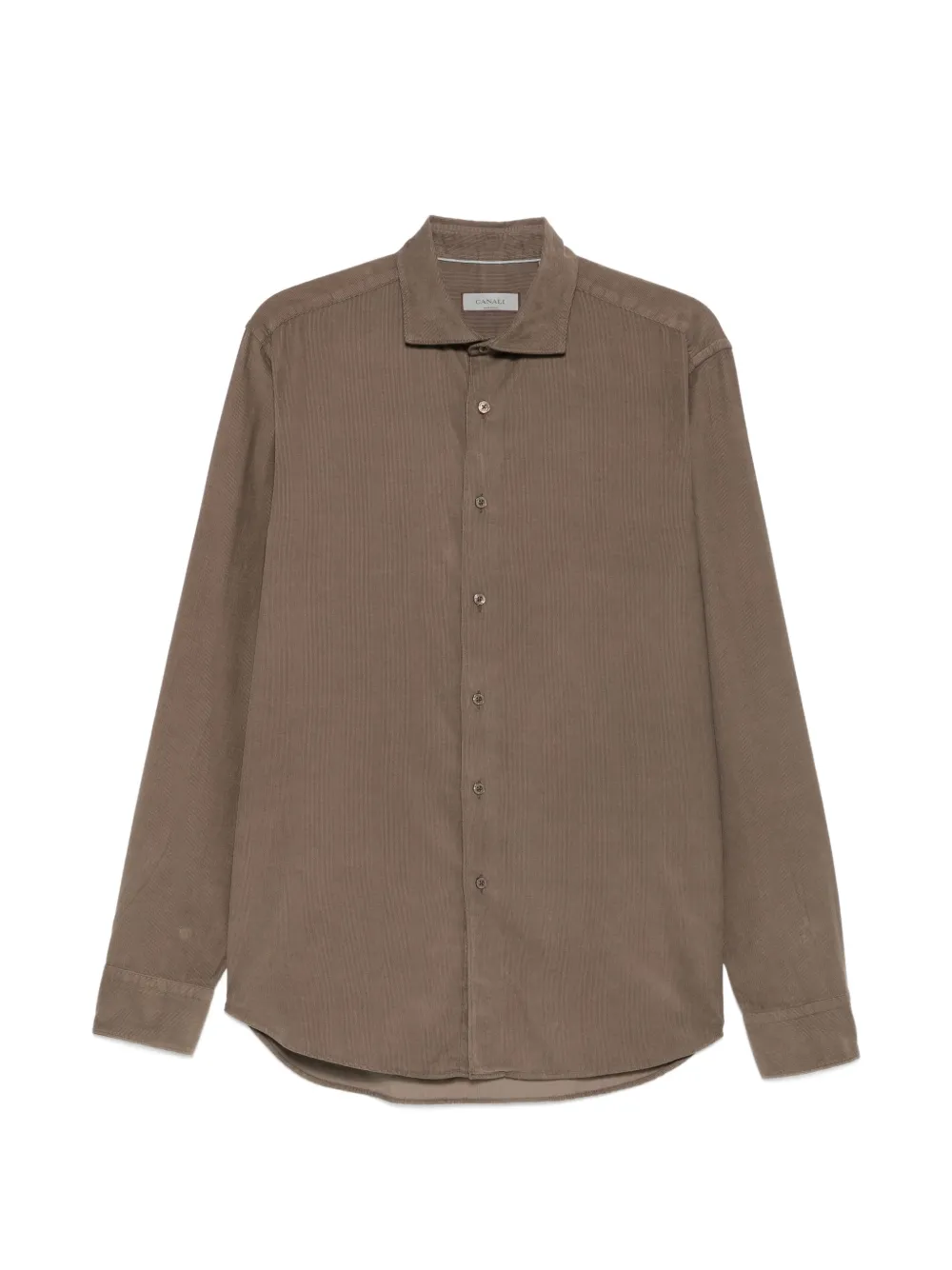 Canali corduroy long-sleeve shirt - Braun