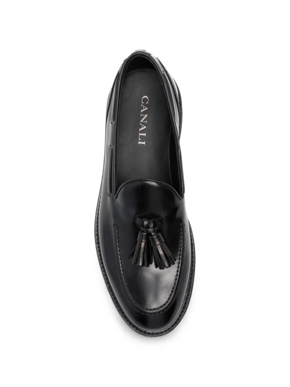Canali tassel-detail calf-leather loafers Zwart