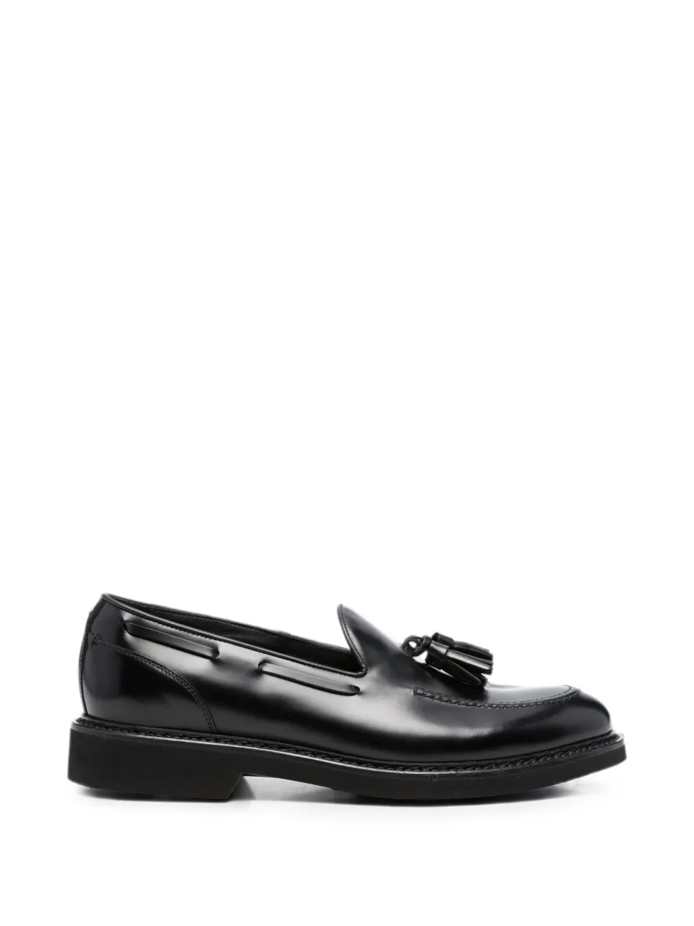 Canali Tassel-detail Calf-leather Loafers In Black