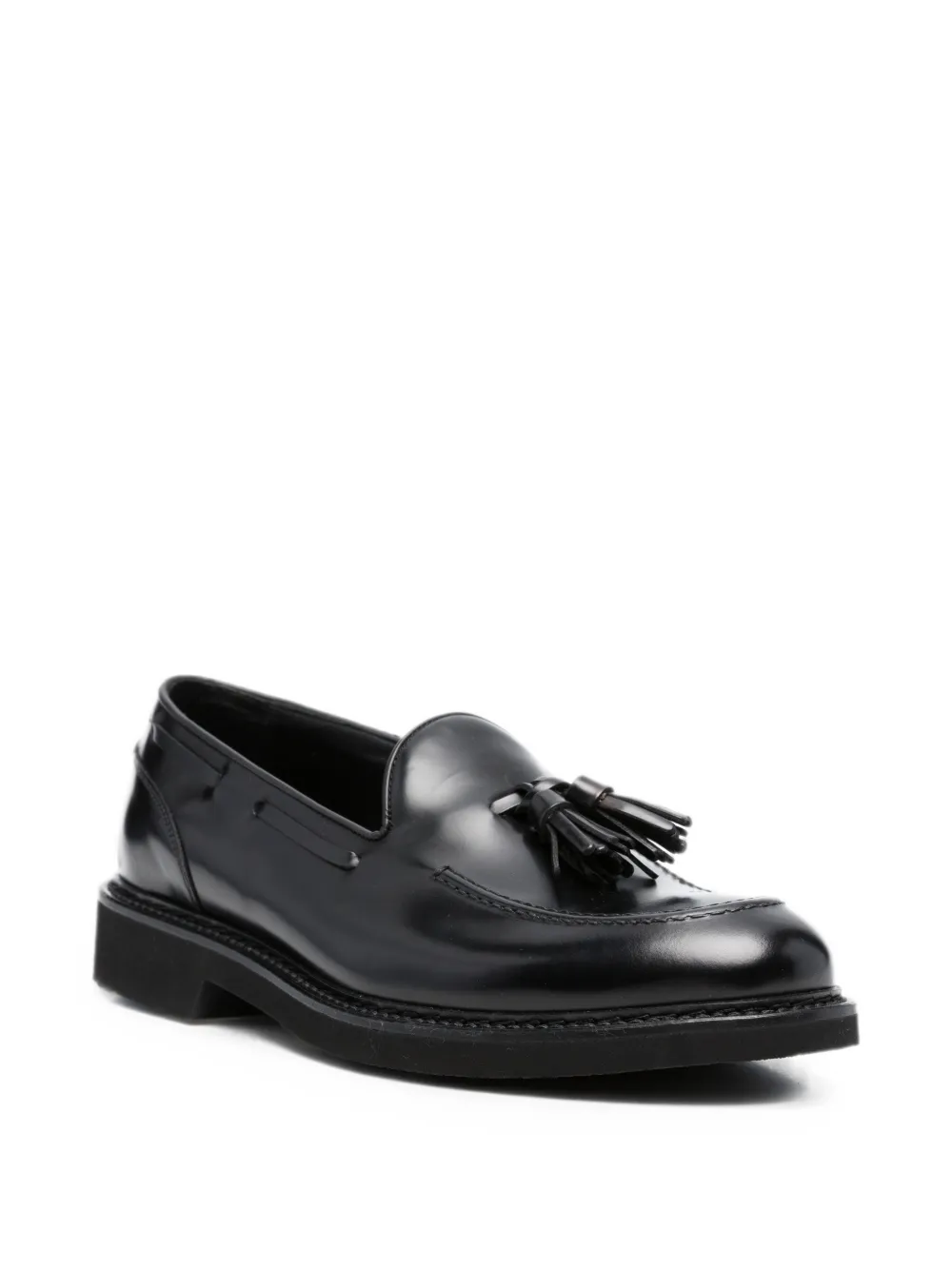 Canali tassel-detail calf-leather loafers Zwart