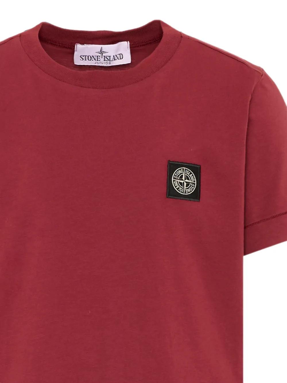 Stone Island Junior T-shirt met logopatch Rood