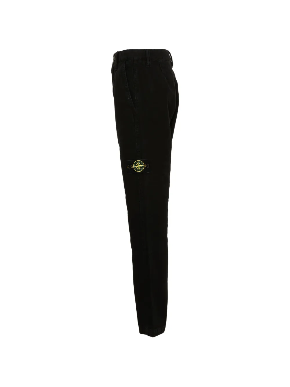 Stone Island Junior Broek met logopatch Zwart