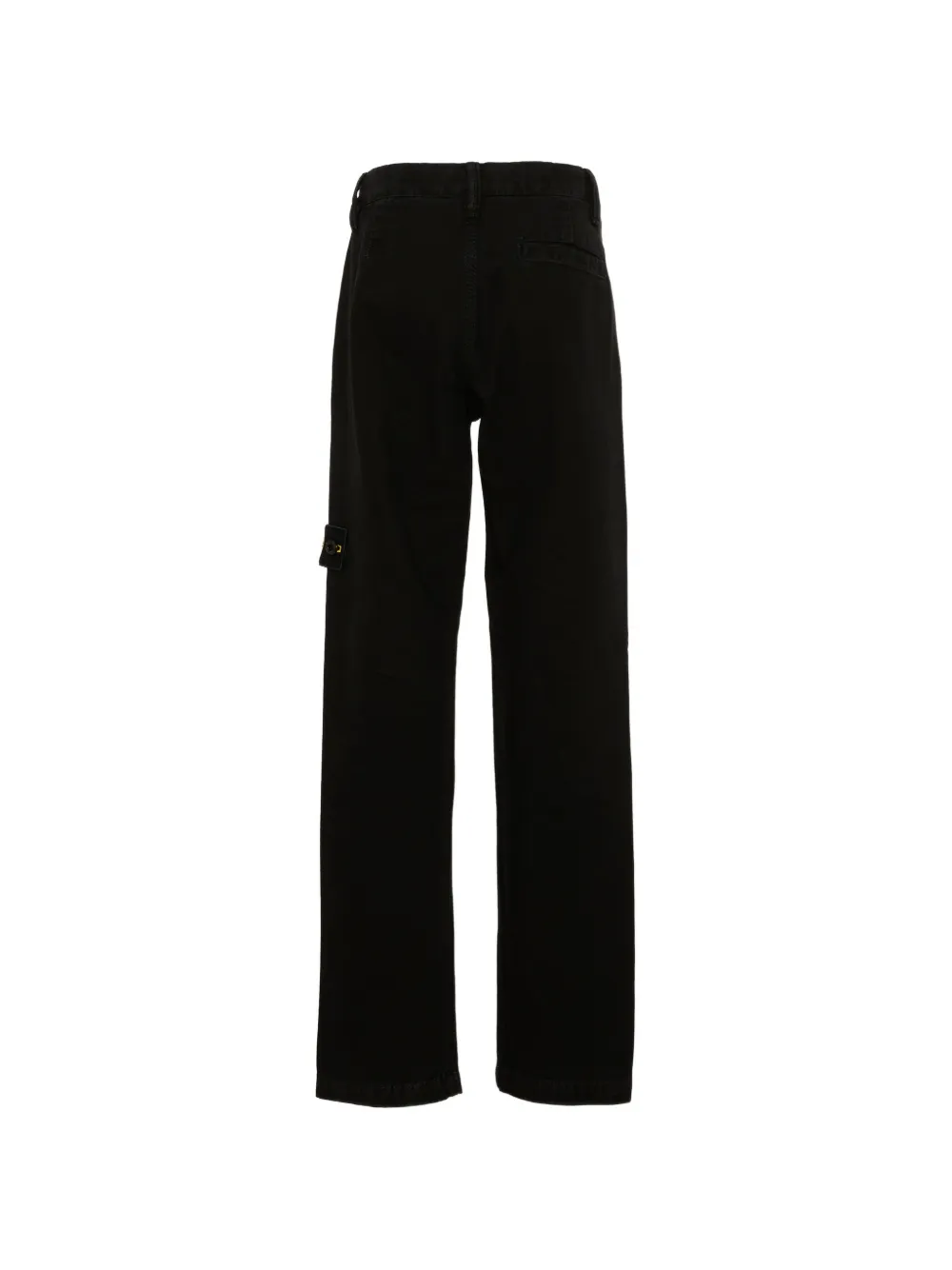Stone Island Junior Broek met logopatch Zwart