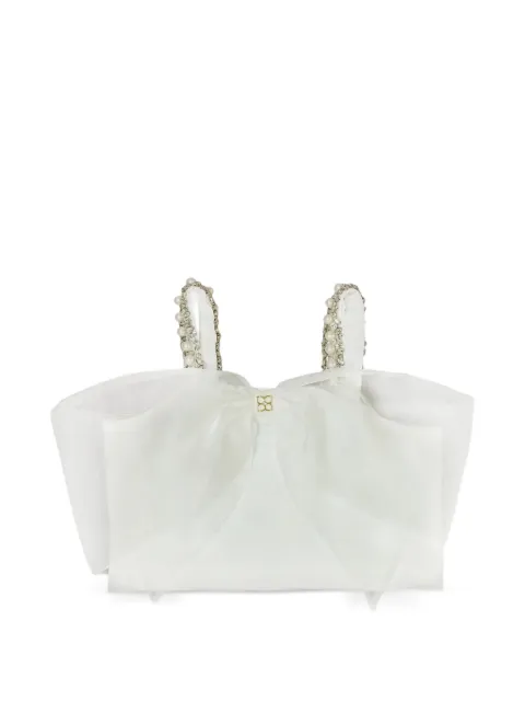 BCBG KIDS bow-detail faux-pearl top