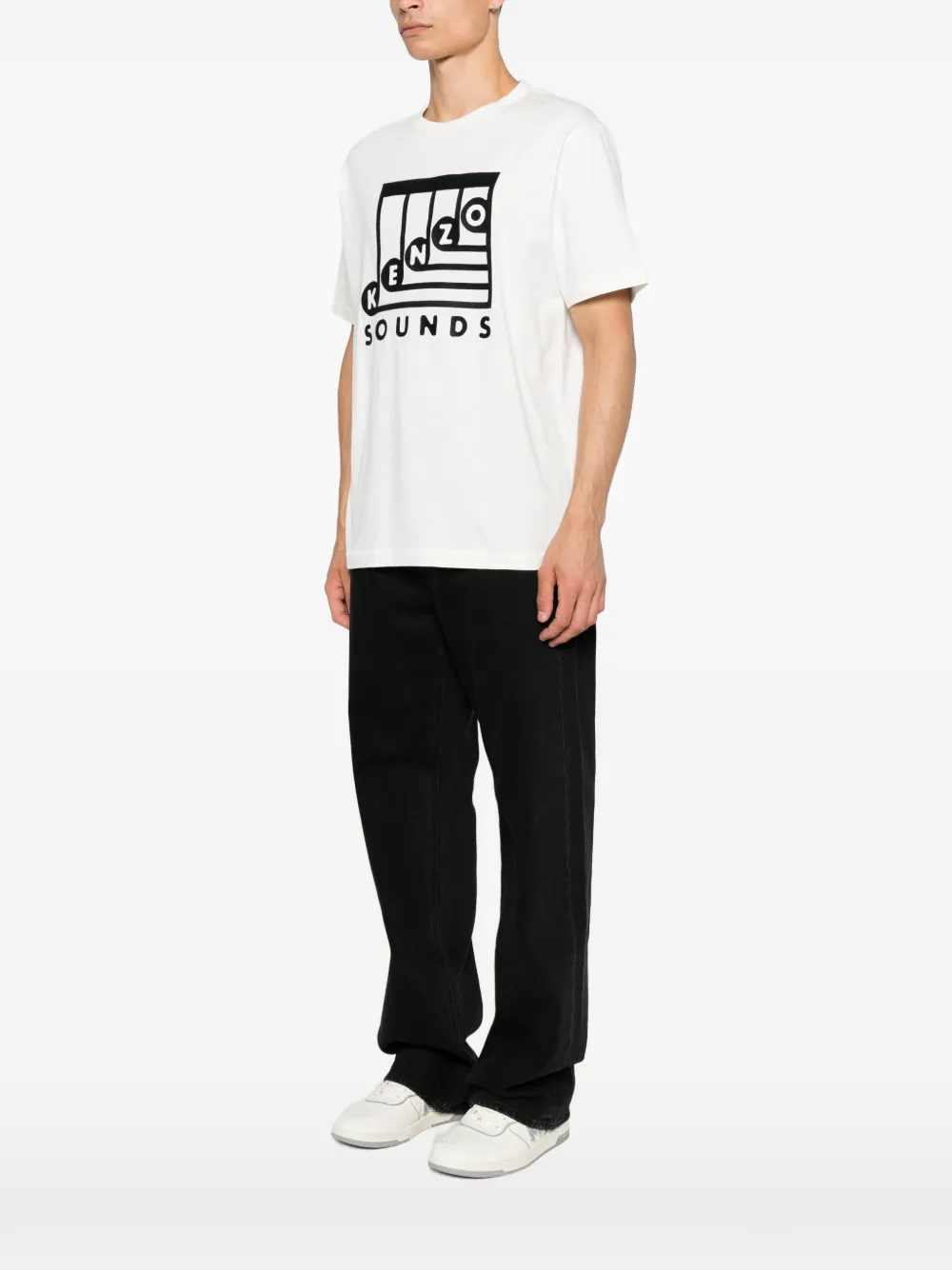 Kenzo Sounds T-shirt met borduurwerk Wit