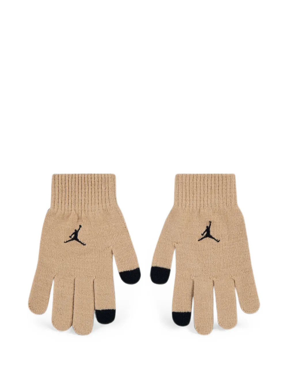 Jordan Kids Handschoenen en muts met geborduurd logo Beige