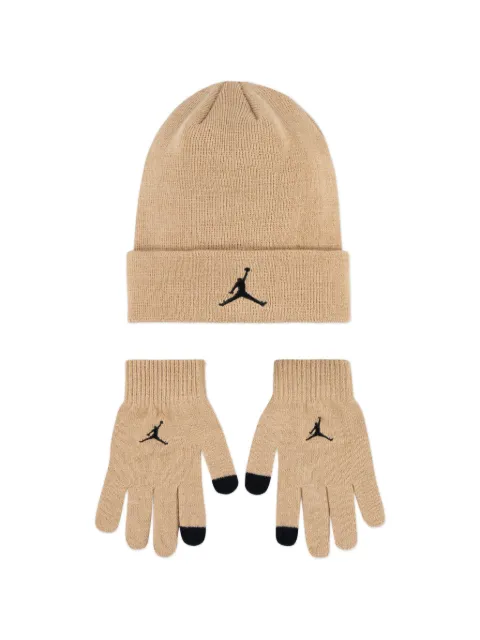 Jordan Kids set de gorro y guantes con logo bordado