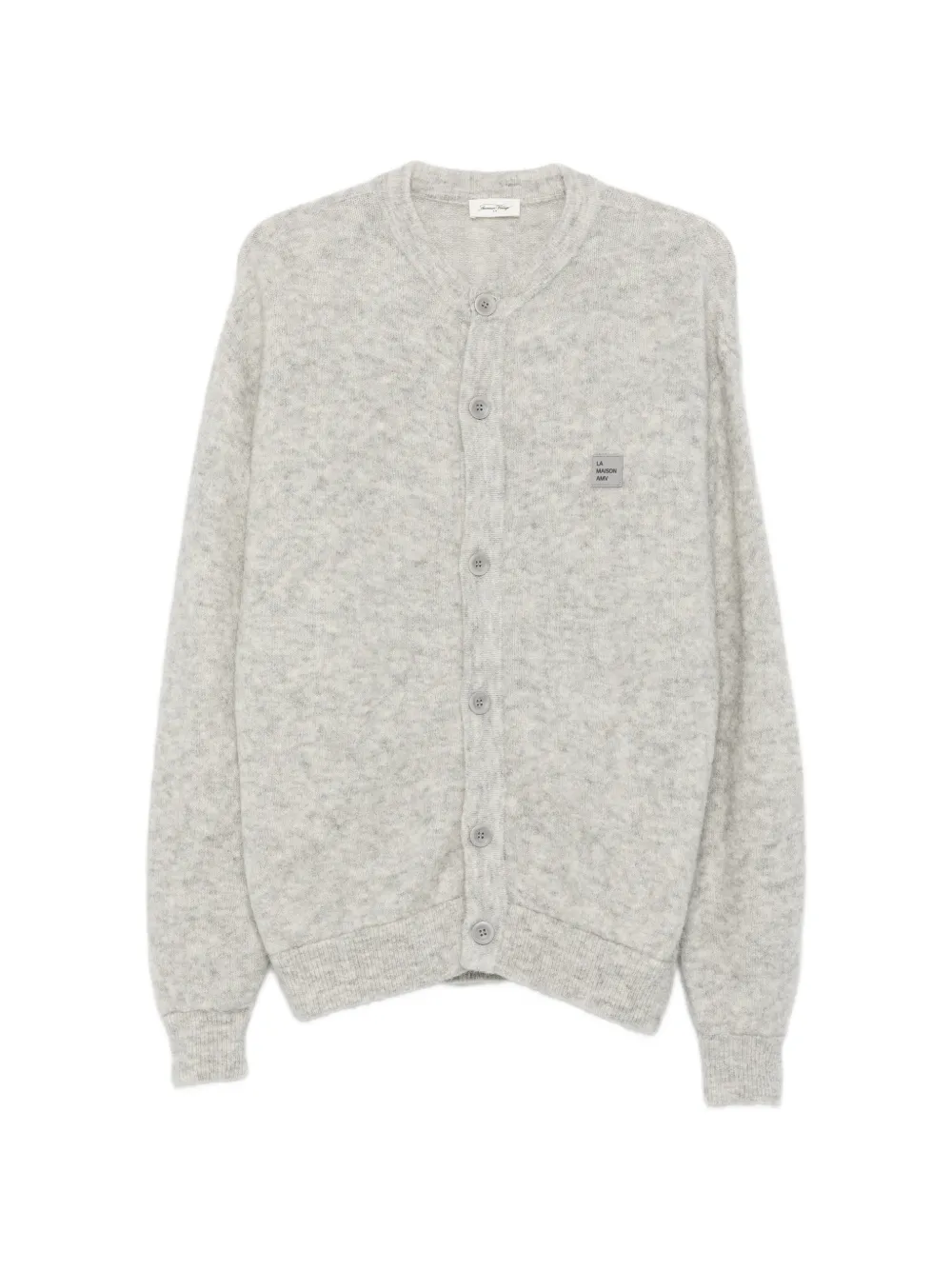American Vintage logo-patch button-up cardigan - Grau