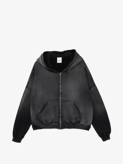 MOOJI MOOJI  faded zip-up hoodie