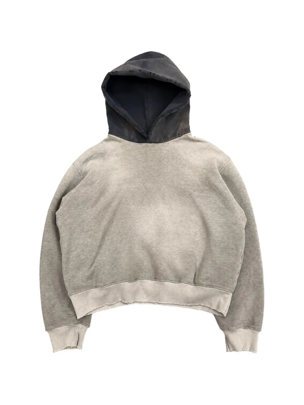 MOOJI MOOJI Ausgefranster Hoodie mit Kapuze - Grau