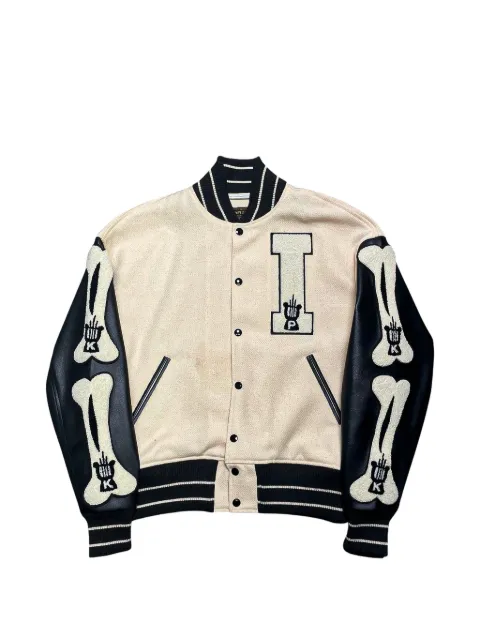 KAPITAL I-Five bone-patch varsity jacket