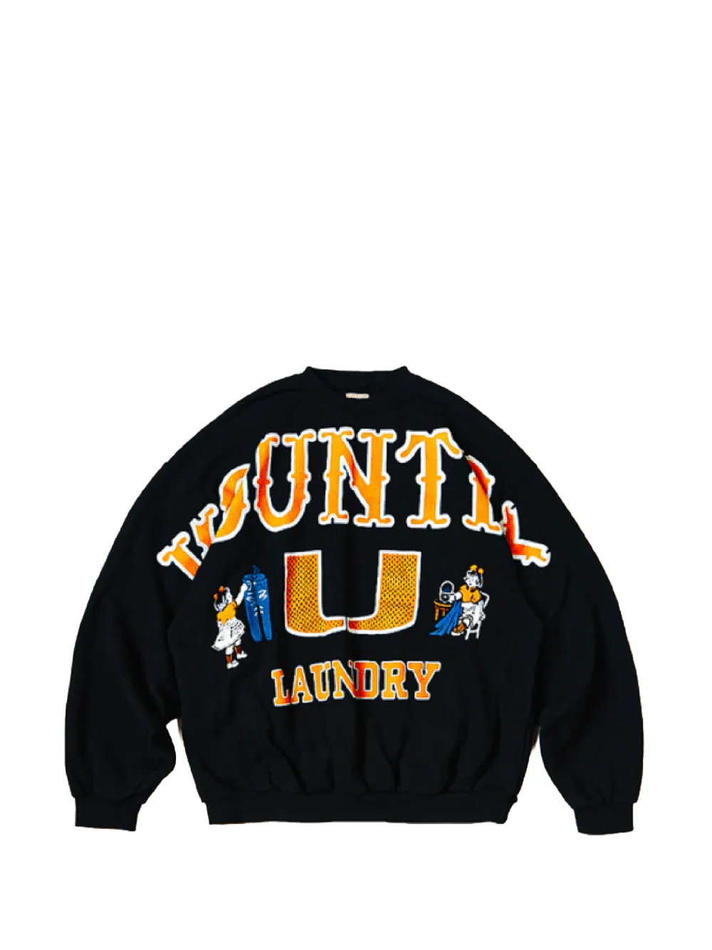 KAPITAL Big Kountry sweater met grafische print Zwart