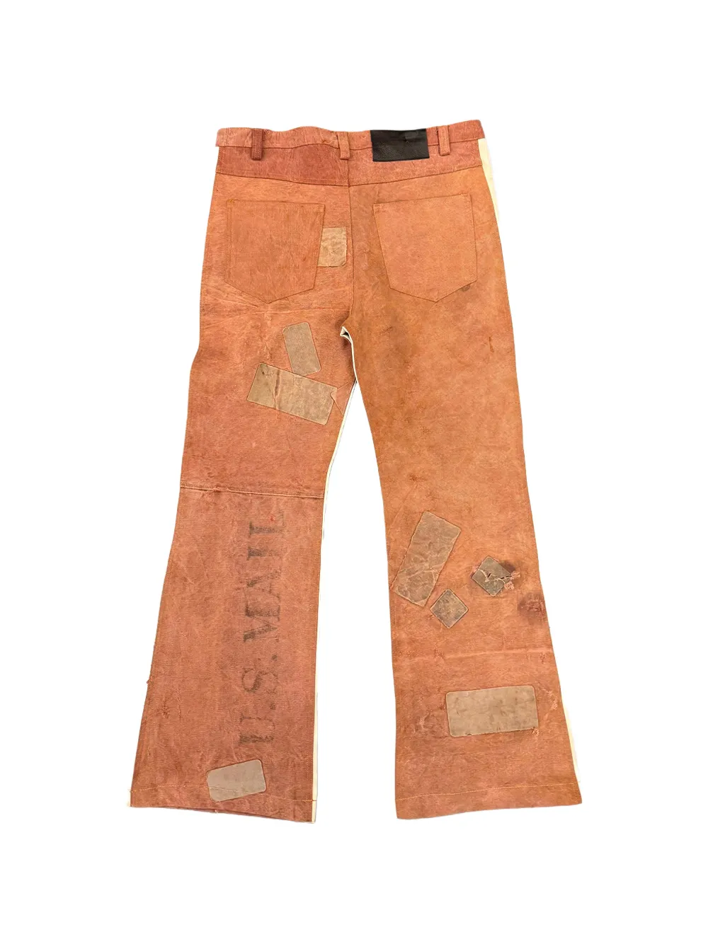 SEKRIT Flared jeans met patchwork Rood