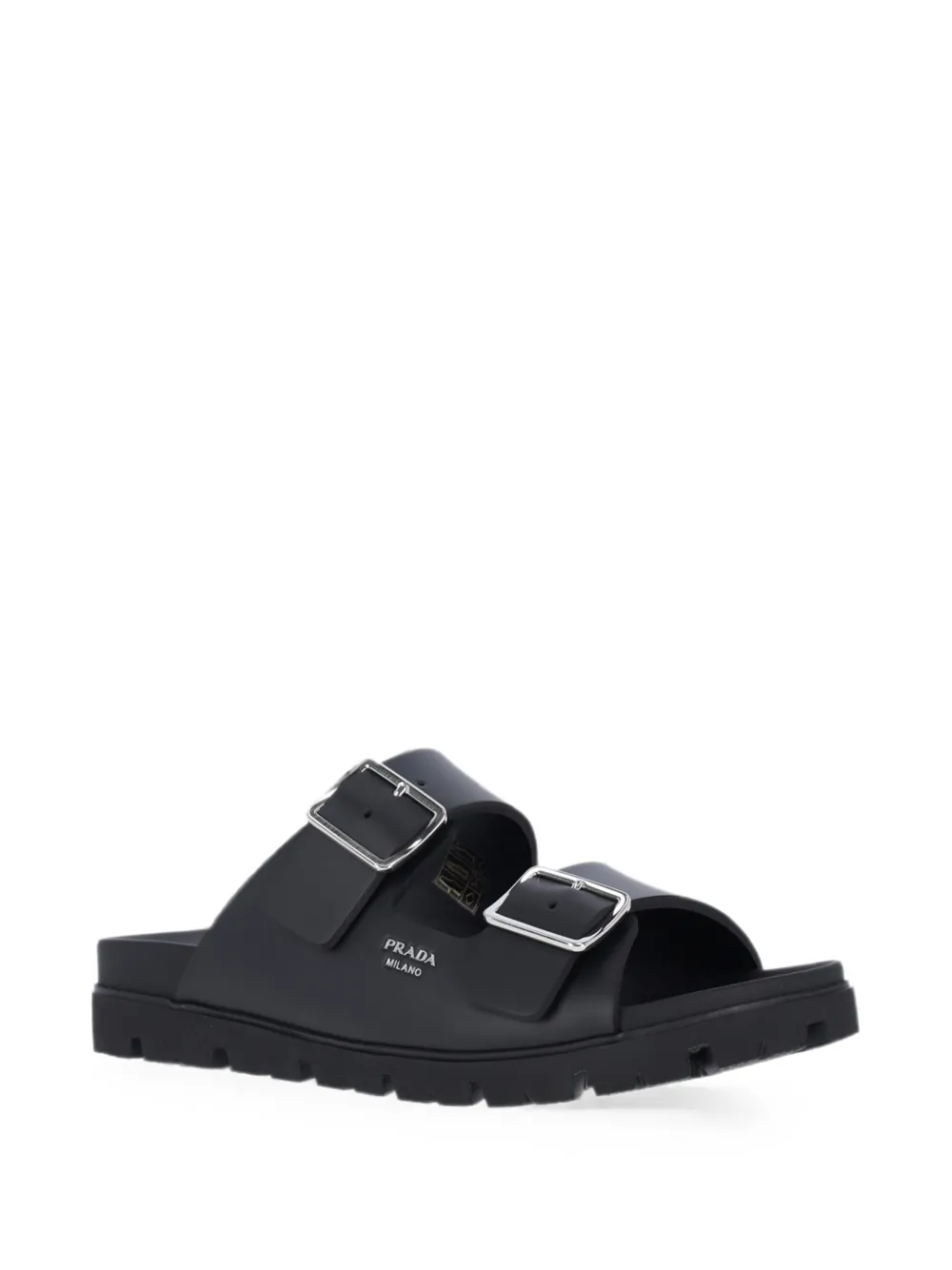 Prada buckle-fastening sandals Zwart