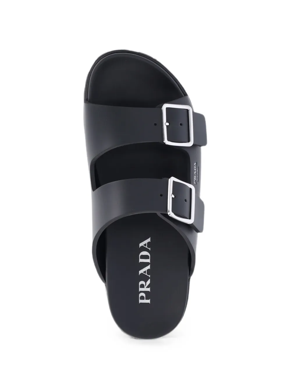 Prada buckle-fastening sandals Zwart