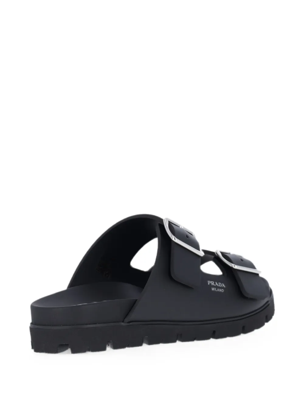 Prada buckle-fastening sandals Zwart