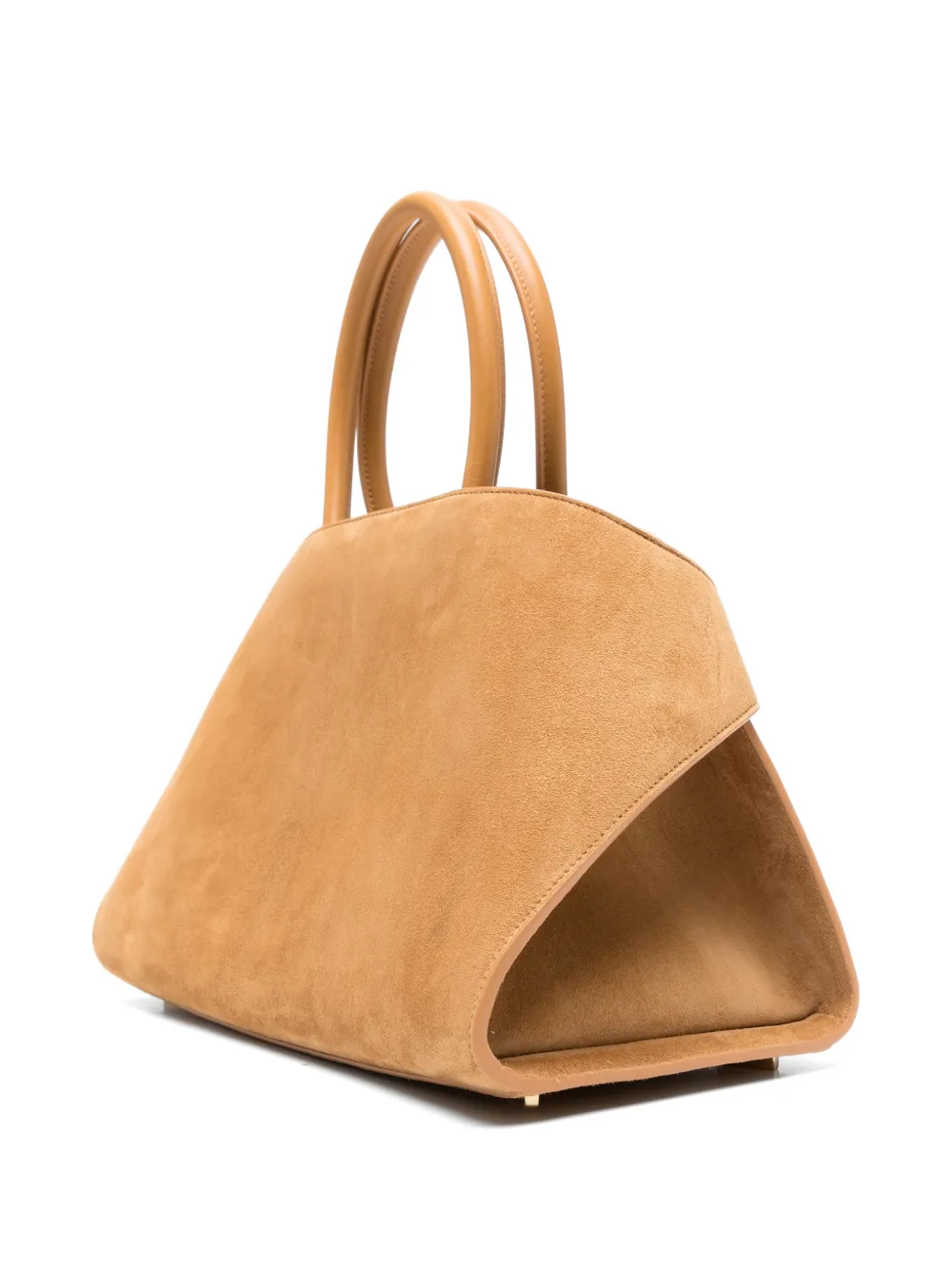 Ferragamo Hug leren shopper met logo Beige