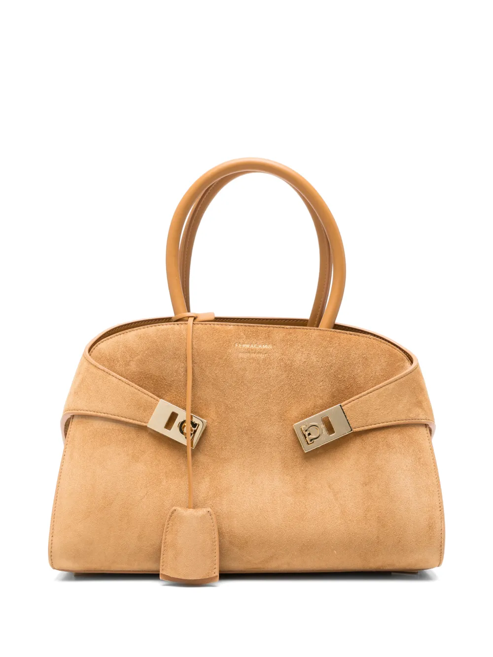 Ferragamo Hug logo-detail leather tote bag - Toni neutri