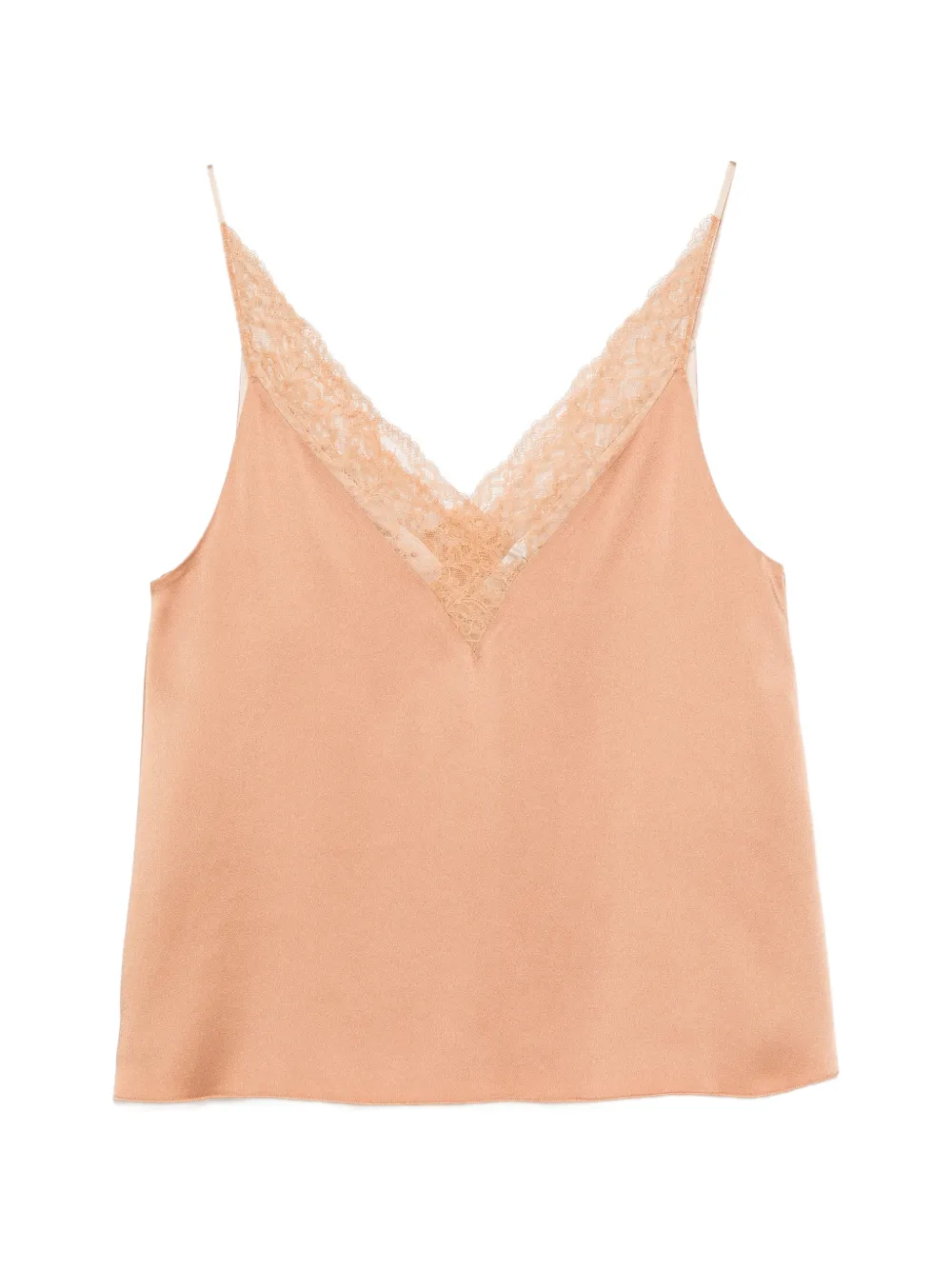 Forte Forte lace-trim camisole top - Marrone