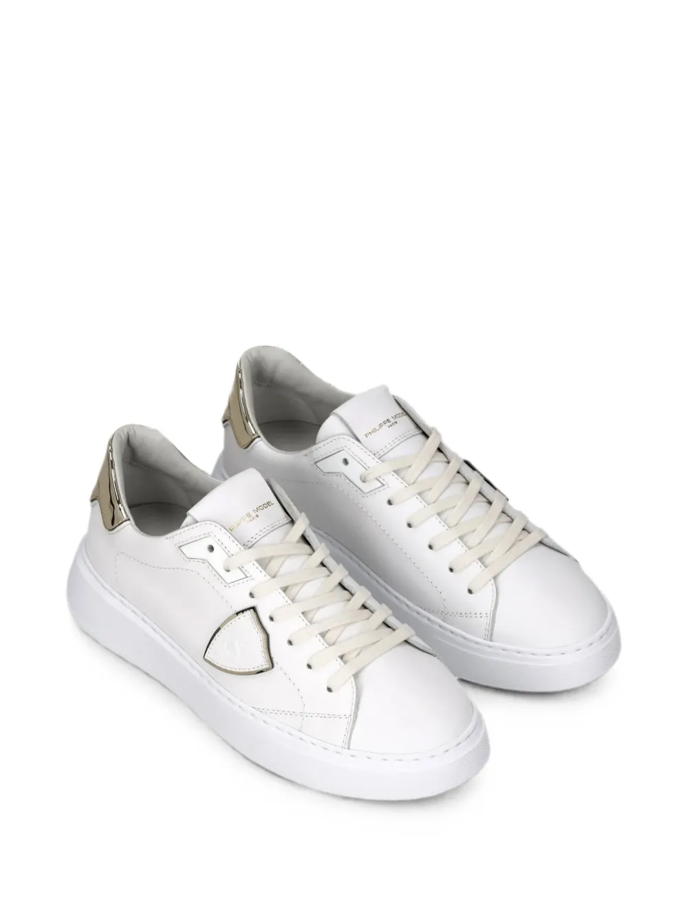 Philippe Model Paris Temple leather sneakers Wit
