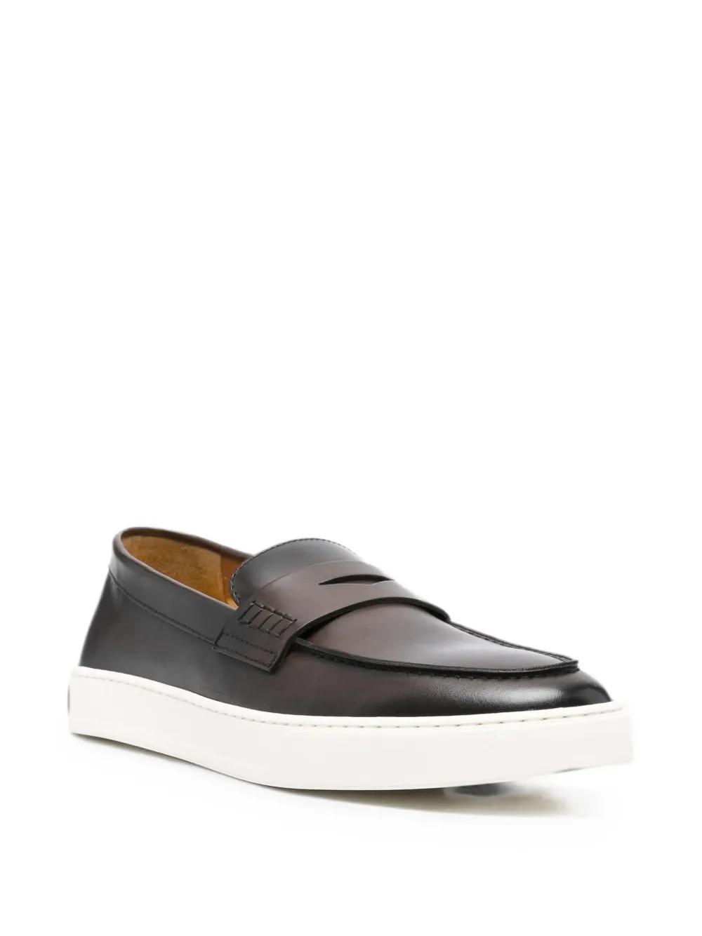 Doucal's penny-slot leather loafers Bruin