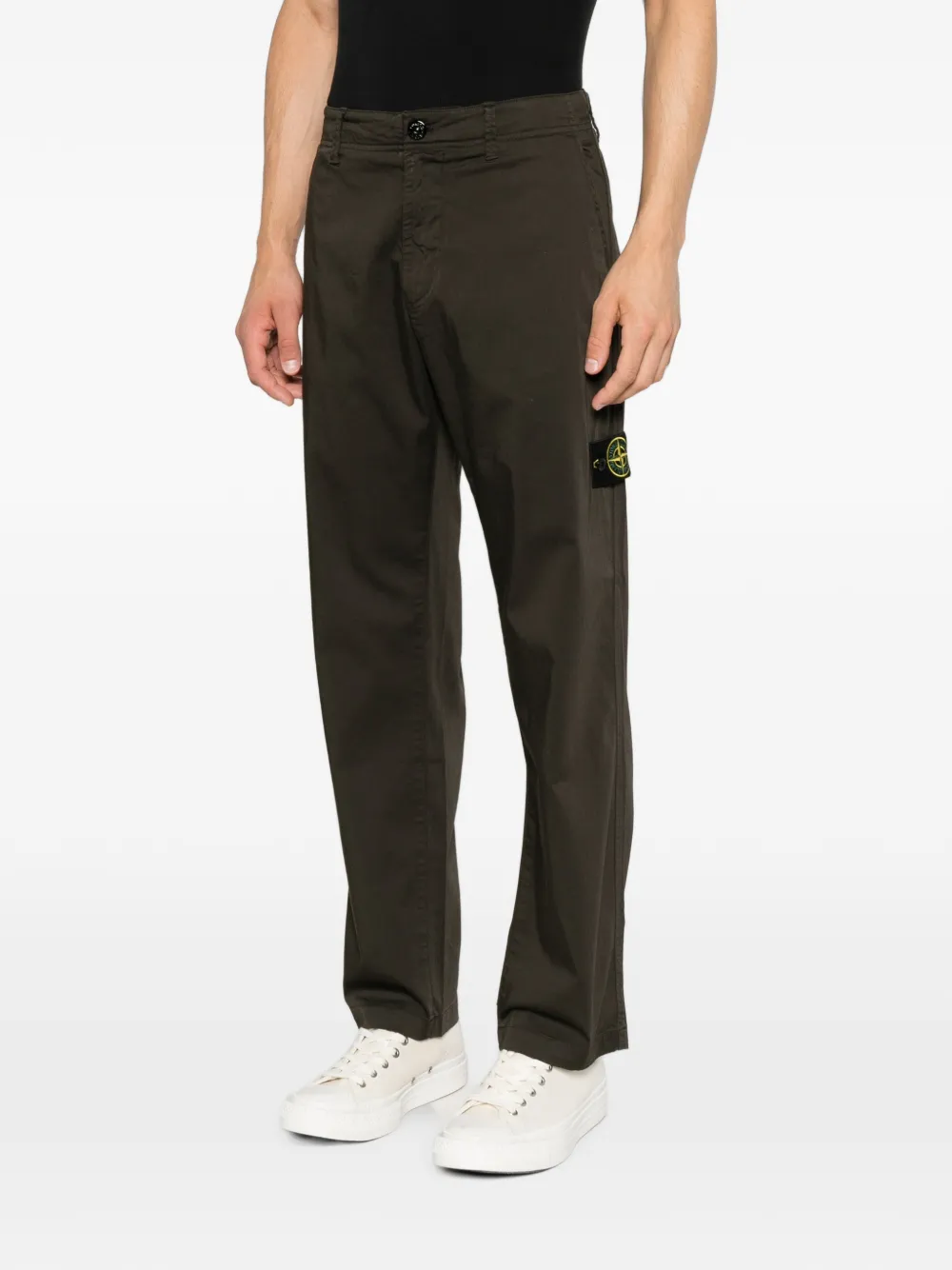 Stone Island 3100012 stretch katoenen-satijnen broek Bruin