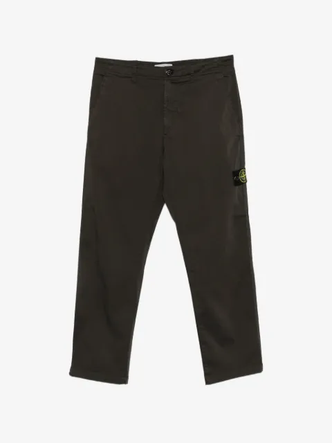 Stone Island logo-patch belt-loop trousers
