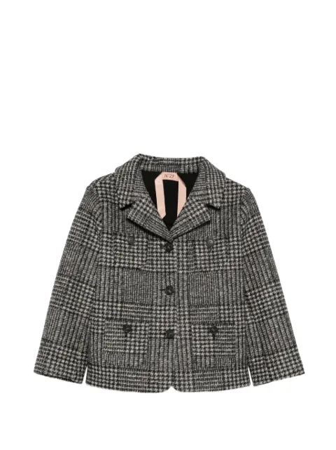 Nº21 check-pattern notched-lapels jacket