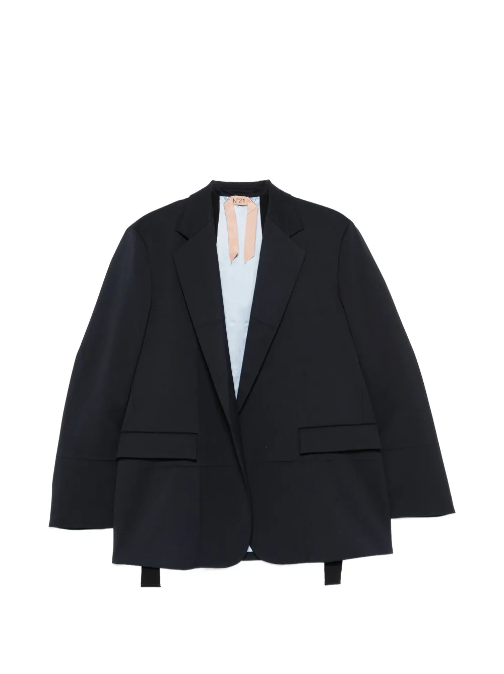 Nº21 Jacke mit fallendem Revers - Schwarz