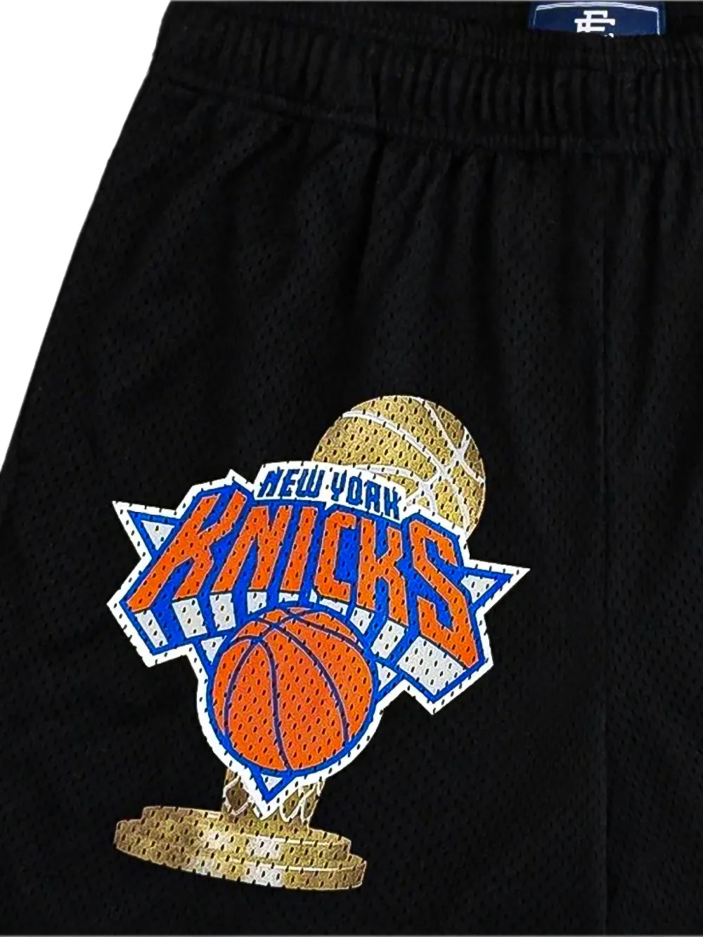ERIC EMANUEL x New York Knicks shorts met logopatch Zwart