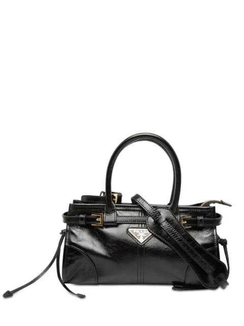 Prada Pre-Owned 2013-2026 Mini Glossy Calfskin Bonnie Handbag satchel