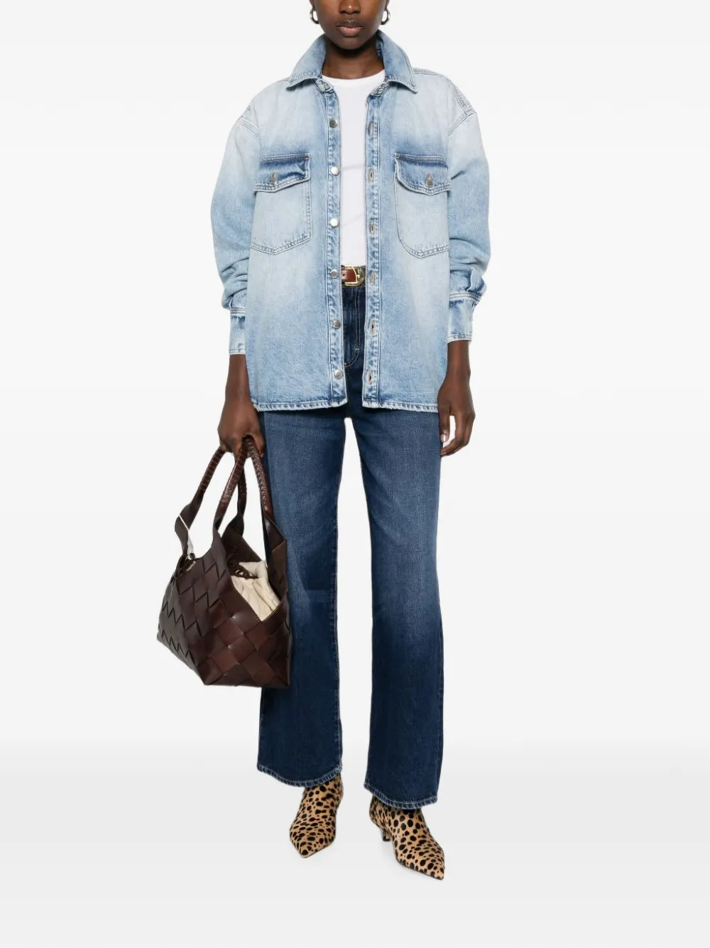 ICON DENIM Jeans met wijde pijpen Blauw