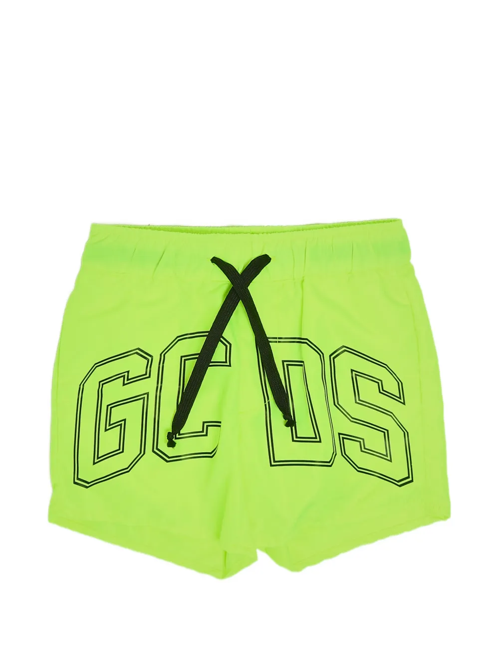 Gcds Kids logo-print drawstring swim shorts - Verde