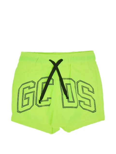 Gcds Kids logo-print drawstring swim shorts
